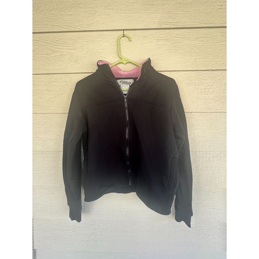Vintage Court Casuals Full Zip Track Jacket Black & Pink - Size Large
